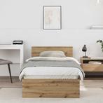 vidaXL Bedframe artisanaal eikenkleurig 90 x 200 cm Bewerkt, Verzenden, Nieuw, Hout