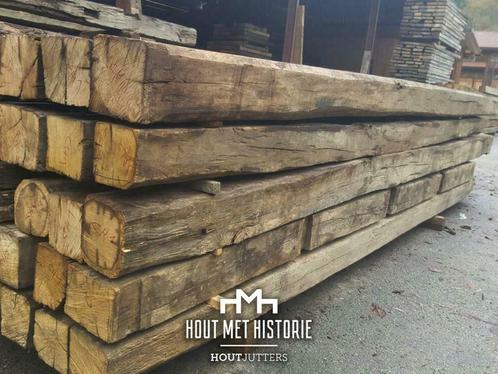 Te koop Blokwanden, Balkhout, Oud Eiken, Balken en Gebinten, Doe-het-zelf en Verbouw, Hout en Planken, Balk, Gebruikt, Eiken, Ophalen of Verzenden