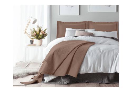 Sleeptime Wave Taupe 260 x 250 - 200X200/220 + 2 x kussenslo, Huis en Inrichting, Slaapkamer | Beddengoed