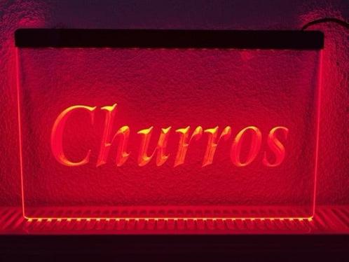 Churros churro neon bord lamp LED verlichting reclame lichtb, Verzamelen, Merken en Reclamevoorwerpen, Nieuw, Verzenden