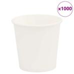 vidaXL Papieren koffiekopjes 1000 st 4oz 100 ml wit, Huis en Inrichting, Keuken | Servies, Verzenden, Nieuw