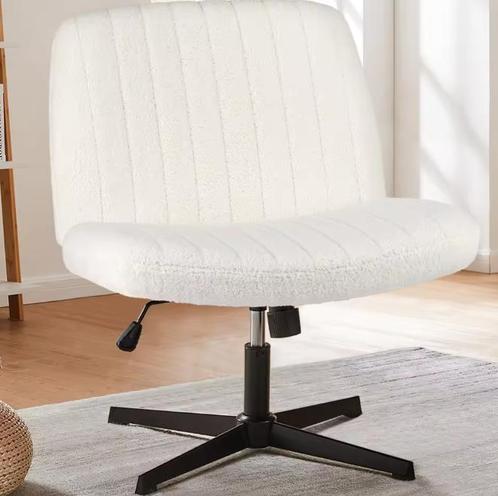 Brede Draaibare Bureaustoel – Modern Design Japandi Stoel, Huis en Inrichting, Stoelen, Nieuw, Kunststof, Leer, Metaal, Stof, Verzenden
