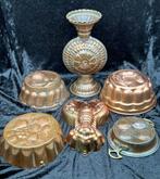 Vaas - Decoratief set van koper – muurvormen en vaas in