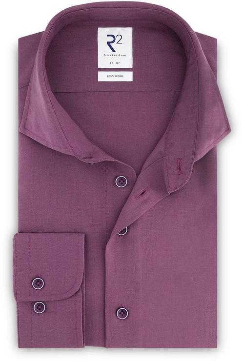 R2 Overhemd Wol Paars maat 45 Heren, Kleding | Heren, Overhemden, Paars, Nieuw, Verzenden
