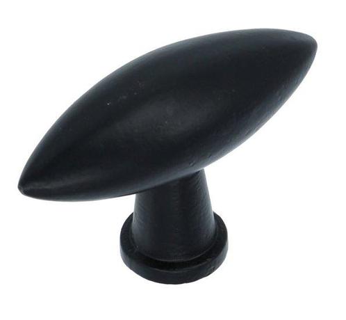 Knop ovaal puntig 70 x 25 mm zwart, Doe-het-zelf en Verbouw, Hang- en Sluitwerk, Nieuw, Ophalen of Verzenden