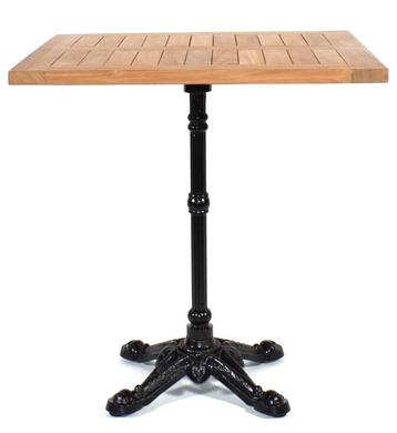 Teakhouten terrastafel vierkant 70 x 70 cm gietijzer - teak beschikbaar voor biedingen