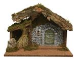 Kerststal mdf met schors en mos – 32x17x27 cm fsc mix 70 70%, Ophalen of Verzenden, Nieuw