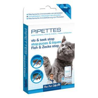 Teken- & vlooienpipet | The Pet Doctor (Kat, 4 stuks), Dieren en Toebehoren, Katten-accessoires, Nieuw, Verzenden