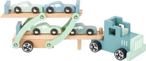 Small Foot - Houten Vrachtwagen Transporter Chicago met, Kinderen en Baby's, Overige Kinderen en Baby's, Zo goed als nieuw, Ophalen of Verzenden