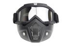 Black goggle mask - zilver reflectie lens | helm masker, Motoren, Verzenden, Nieuw met kaartje
