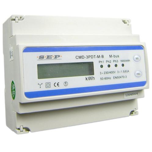 SEP kwh meter 3 fase indirect 5A + MBUS - CMD3PDT-M, Doe-het-zelf en Verbouw, Elektra en Kabels, Ophalen of Verzenden