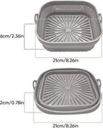 Siliconen Bakjes voor Airfryer - Set van 2 - Herbruikbaar, Witgoed en Apparatuur, Airfryers, Verzenden, Nieuw