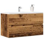 vidaXL Badkamerwandkast 80x38,5x45 cm bewerkt hout oud, Verzenden, Nieuw, (Half)hoge kast, Minder dan 100 cm