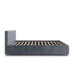 Gestoffeerd Bed Nizza - 120 x 200 cm - Grijs - LED verlichti, Huis en Inrichting, Verzenden, Nieuw