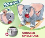 Schommeldier Olifant met veiligheidsgordel hobbeldier, Verzenden, Nieuw