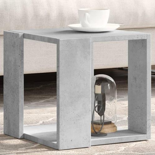 vidaXL Salontafel 32x32x30 cm bewerkt hout betongrijs, Huis en Inrichting, Tafels | Salontafels, 50 tot 100 cm, Nieuw, Overige houtsoorten