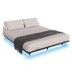 Metalen Bed Palamos - 180 x 200 cm - Incl. LED - Zwart, Huis en Inrichting, Slaapkamer | Bedden, Verzenden, Nieuw