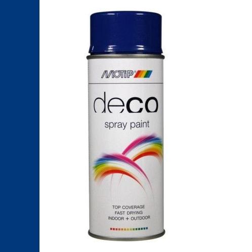 Motip Deco Paint Ral 5002 Ultramarijn Blauw Hoogglans 400 ml, Doe-het-zelf en Verbouw, Verf, Beits en Lak, Nieuw, Ophalen of Verzenden