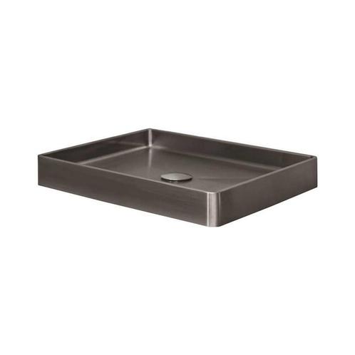 Waskom Lanesto Vanity 47x32x8 cm Gunmetal (excl kraan incl, Doe-het-zelf en Verbouw, Sanitair, Overige typen, Nieuw, Chroom, Ophalen of Verzenden