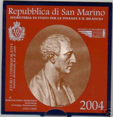 2 Euro SondergedenkMunt 2004 San Marino Borghesi im Blist..., Postzegels en Munten, Munten | Europa | Euromunten, Verzenden