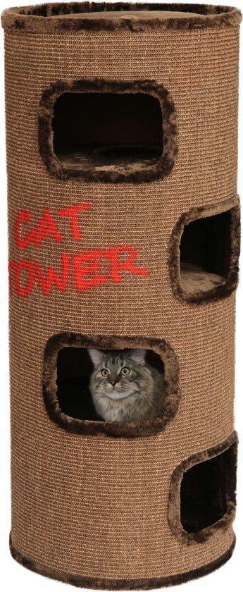 Krabton Enes L Bruin - Bruin - 50 x 50 x 120 cm, Dieren en Toebehoren, Katten-accessoires, Nieuw, Ophalen of Verzenden