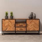 Dressoir Mangohout Kjeld 180 cm, Huis en Inrichting, Kasten | Dressoirs, Verzenden, 150 tot 200 cm, Nieuw, Industriële meubels