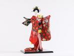 Kyugetsu () - Geisha Doll – Dancing with Fan in Red Kimono