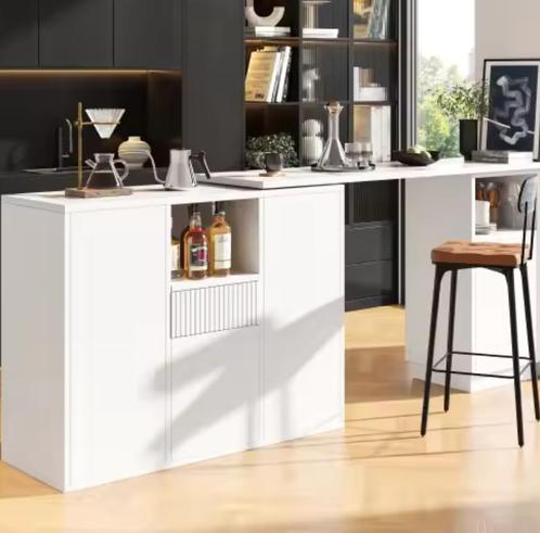 Draaibare Bartafel 360° met Marmerlook Blad & Opberging, Huis en Inrichting, Keuken | Keukenelementen, Nieuw, Verzenden