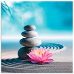 Artland Artprint Zand, lelie en spa-stenen in zen-tuin, Verzenden, Nieuw