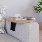 Dienblad armleuning Kuleskyd rond Ø34 cm houtkleurig [en.cas, Verzenden, Nieuw