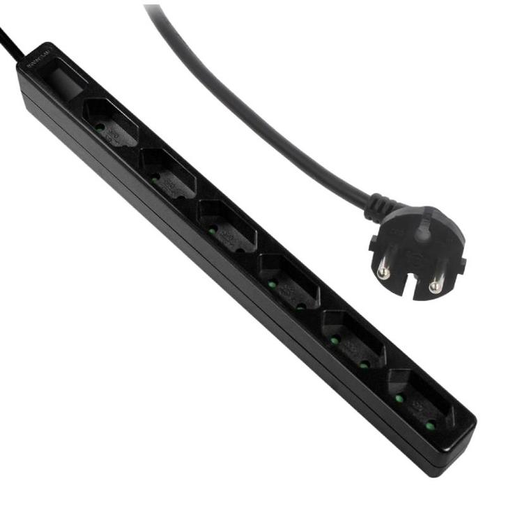 Logilink 6-voudige Euro Stekkerdoos - 3600W - 1,5 meter -, Doe-het-zelf en Verbouw, Elektra en Kabels, Nieuw, Ophalen of Verzenden