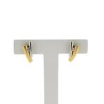 Bicolor gouden oorstekers met diamant; 0,12 ct. | Le Chic, Sieraden, Tassen en Uiterlijk, Gebruikt, Overige kleuren, Ophalen of Verzenden