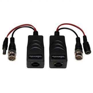 Videobalun BNC | RJ45 met voeding, Computers en Software, Pc- en Netwerkkabels, Nieuw, Verzenden