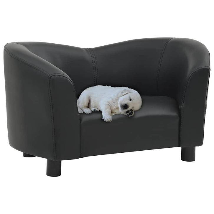 vidaXL Hondenbank 67x41x39 cm kunstleer zwart, Dieren en Toebehoren, Honden-accessoires, Nieuw, Verzenden