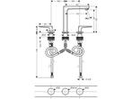 Hansgrohe Metropol 3-gats wastafelkraan 160 met push open, Verzenden, Nieuw