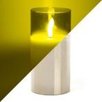 Led kaars | 15 cm | Lumineo (In glas, Timer, Smokey), Verzenden, Nieuw