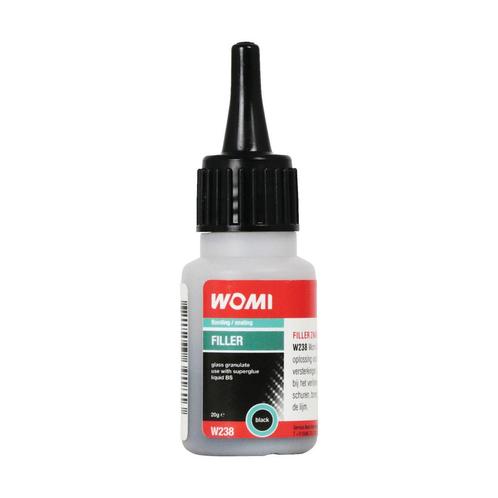 Womi W238 Secondelijm Filler Zwart 20 gram, Auto diversen, Onderhoudsmiddelen, Ophalen of Verzenden