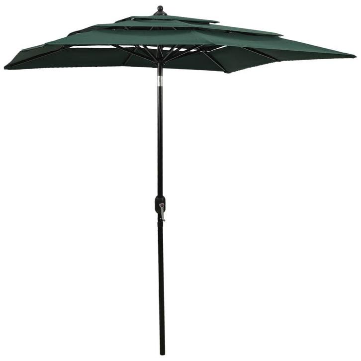 Tuinparasol 2x2m groen | retourdeal 53% korting, Tuin en Terras, Parasols, 2 tot 3 meter, Waterdicht, Nieuw, Stokparasol, Ophalen of Verzenden
