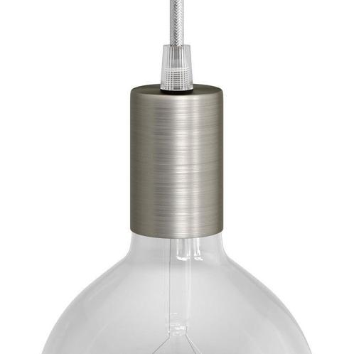 Lamphouder set | Titanium | Metaal | E27 fitting, Doe-het-zelf en Verbouw, Elektra en Kabels, Overige typen, Nieuw, Ophalen of Verzenden