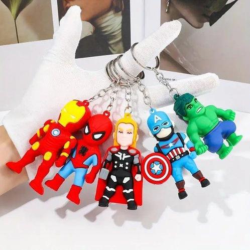 Marvel Superhelden Sleutelhanger Set – 5 Stuks of loss stuks, Verzamelen, Sleutelhangers, Overige typen, Nieuw, Verzenden