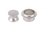 Knop+Ring Pushlock Zilver Mat, Caravans en Kamperen, Kampeeraccessoires, Nieuw