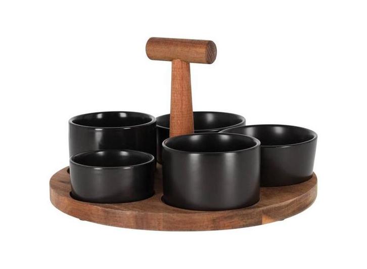 JENS Living Bits & Bites Bo Tapasset Groot - Zwart, Huis en Inrichting, Keuken | Servies, Nieuw, Verzenden