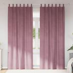 vidaXL Verduisterende gordijnen 2 pcs Donkerroze 140 x 260, Verzenden, Nieuw