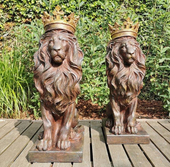 Beeldje - Lion - gatekeepers (2) - polystone, Antiek en Kunst, Curiosa en Brocante