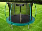Trampoline groen 305 cm - met gebogen net & ladder - max..., Ophalen of Verzenden, Nieuw