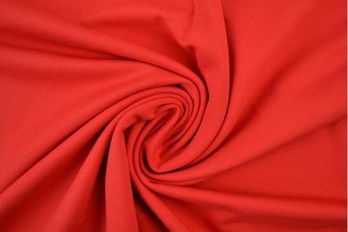 10 meter French Terry stof - Rood - 150cm breed, Hobby en Vrije tijd, Stoffen en Lappen, 120 cm of meer, 200 cm of meer, Rood