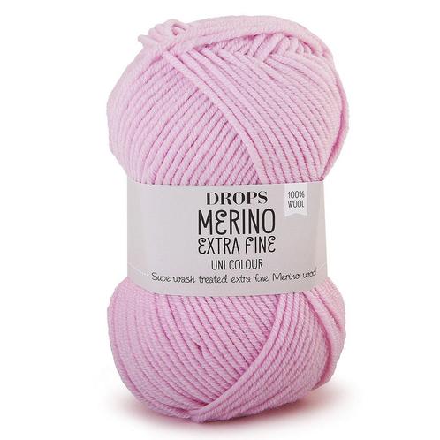 DROPS Merino Extra Fine Uni Colour - 16 lichtroze - Wol Ga, Hobby en Vrije tijd, Breien en Haken, Ophalen of Verzenden