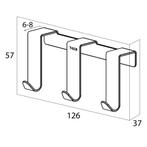 Tiger Rack Basic Deurhaak 20 mm RVS Geborsteld, Ophalen of Verzenden, Nieuw