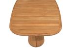 Capri barrel low dining tuintafel 240x110xH69 cm naturel, Tuin en Terras, Ophalen of Verzenden, Nieuw, Teakhout