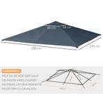 TRUUSK Gazebo Dakvervanging Gazebo Gazebo Cover Schaduw Poly, Verzenden, Nieuw